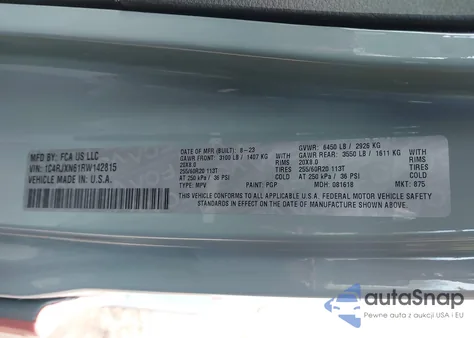 2024 Jeep Wrangler 4Xe Sport S 4Xe z USA, uszkodzony, nr VIN 1C4RJXN61RW142815